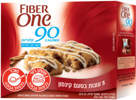פייבר וואן עוגיות אישיות בטעם קינמון עם חתיכות בטעם קינמון