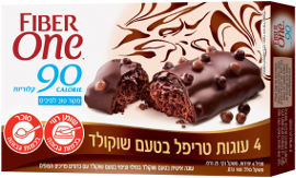 פייבר וואן עוגות טריפל בטעם שוקולד