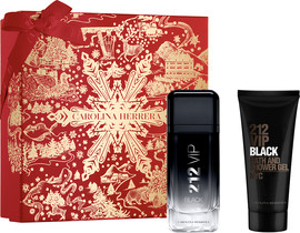 CAROLINA HERRERA 212 VIP BLACK סט א.ד.פ + ג'ל רחצה לגבר