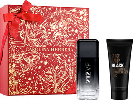 CAROLINA HERRERA 212 VIP BLACK סט א.ד.פ + ג'ל רחצה לגבר