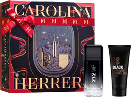 CAROLINA HERRERA 212 VIP BLACK סט א.ד.פ + ג'ל רחצה לגבר