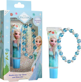Disney פרוזן מארז גלוס וצמיד