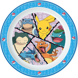 Pokémon צלחת פלסטיק 20.3 סמ מותאמת מיקרו - פוקימון