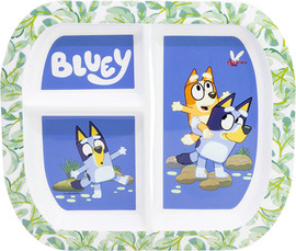 Bluey צלחת מחולקת מרובעת - בלואי