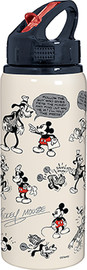 Disney בקבוק אלומניום ספורט עם קש 730 מל - מיקי מאוס וינטג'