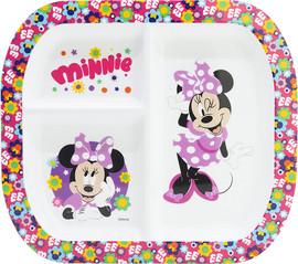 Disney צלחת מחולקת מרובעת - מיני מאוס