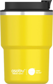 Asobu ספל תרמי בציפוי קרמי פנימי כולל מכסה 360 מ"ל Asobu אסובו Coffee Express - צהוב