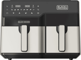 Black & Decker סיר טיגון 2 תאים 5.5L+3.5L דיגיטלי 2500W שחור דגם BXAF9000E