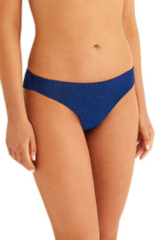 WOMEN SECRET בגד ים ביקיני חלק תחתון בסגנון ברזילאי במראה מבריק וומן סיקרט