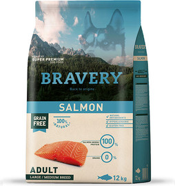 Bravery ברייברי סלמון 12 ק"ג היפואלרגני Bravery