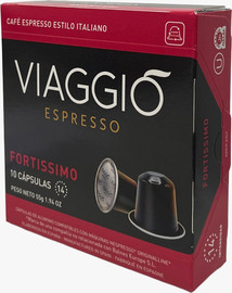 Viaggio Espresso פורטיסימו - 10 קפסולות אלומיניום תואמות נספרסו