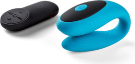VIRGITE G-SPOT & CLITORIAL VIBRATOR E12 BLUE, ויברטור זוגי עם שלט רחוק מבית VIRGITE