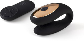 VIRGITE ויברטור בשלט רחוק להנאה אישית / זוגית G-SPOT & CLITORIAL VIBRATOR E12 BLACK EDITION מבית VIRGITE