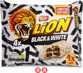 נסטלה Lion black and white ליאון חטיב בר שוקולד מצופה שוקולד לבן