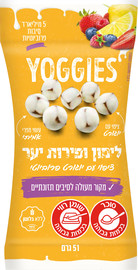 YOGGIES יוגיס - חטיף פירות מצופה יוגורט פרוביוטי - לימון ופירות יער