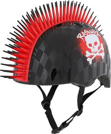 Raskullz קסדת ילדים בעיצוב 3D עם פתחי אוורור לגיל 5+ - מוהק פיראט אדום