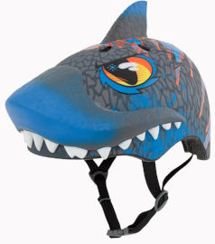 Raskullz 3D קסדת ילדים בעיצוב עם פתחי אוורור לגיל 5+ - מלתעות הכריש