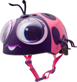 Raskullz קסדת ילדים בעיצוב 3D עם פתחי אוורור לגיל 3-5 - חיפושית עם עיניים זזות