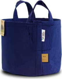 גדות אגרו Root pouch עציץ בד 16 ליטר כחול עם ידיות