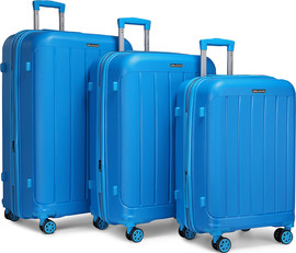 Camel Mountain Camel Mountain® Infinity Set Of Three 20 Inch 24 Inch and 28 Inch סט מזוודות - לגונה כחולה