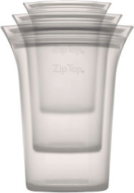 Zip Top סט גביעים סיליקון צבע אפור Z-CUP3A-02