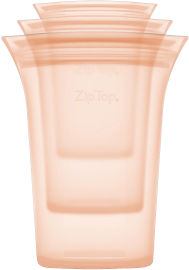 Zip Top סט גביעים סיליקון צבע אפרסק Z-CUP3A-07