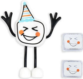 Glo Pals חברים זוהרים באמבטיה - שתי קוביות ובובת מחליף צבעים מסיבה - Glo Pals