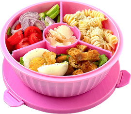 יאמבוקס קופסת אוכל מחולקת פוקי בול 3 תאים Poke Bowl Guava Pink