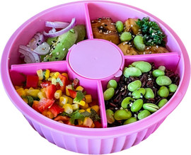 יאמבוקס קופסת אוכל מחולקת פוקי בול 4 תאים Poke Bowl Guava Pink
