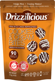 Drizzilicious מיני פריכיות אורז בטעם שוקולד בזיגוג בטעם וניל