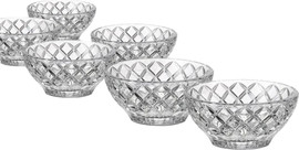 BOHEMIA סט 6 ליפתניות DIAMONDclassic בוהמיה קריסטל 13X13X6 ס"מ
