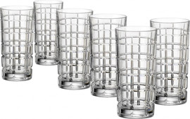 BOHEMIA סט 6 כוסות שתיה 420ml קריסטל בוהמיה TIMESQUARE