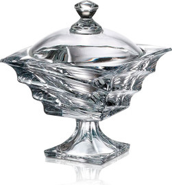 B-DECOR בונבוניירת רגל 18 ס"מ CASABLANCA קריסטל בוהמיה