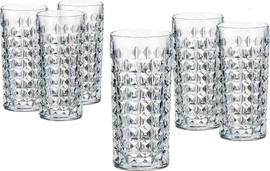 BOHEMIA סט 6 כוסות שתיה 260ml DIAMOND קריסטל בוהמי