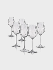 BOHEMIA סט 6 גביעי יין 650ml CORA בוהמיה קריסטל