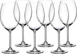 crystal bohemia סט 6 כוסות יין קריסטל בוהמיה מבית בוהמיה 580 מ"ל