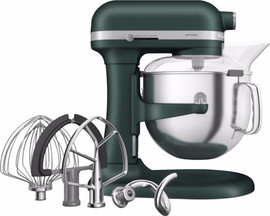 KitchenAid מיקסר מקצועי כולל קערה ענקית בנפח 6.6 ליטר KitchenAid Plus קיטשן אייד 5KSM70SHX ירוק בקבוק