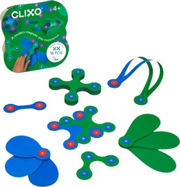 CLIXO קליקסו 18 חלקים כחול ירוק - Clixo