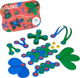 CLIXO קליקסו 30 חלקים כחול ירוק - Clixo