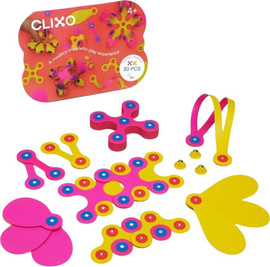 CLIXO קליקסו 30 חלקים צהוב ורוד - Clixo