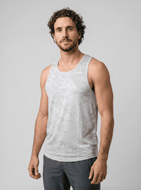 VN VN Racer Tank - גופיית ריצה לגבר בצבע סערה לבן