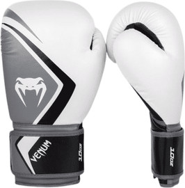 VENUM כפפות אגרוף Venum Boxing Gloves Contender 2.0 – White/Grey-Black 14OZ