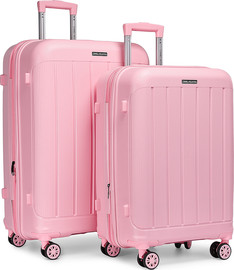 Camel Mountain Camel Mountain® Infinity Set Of Two 24 Inch and 28 Inch סט מזוודות - ורוד קוורץ