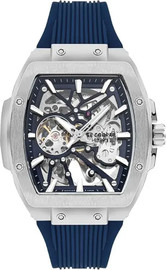 Lee Cooper Lee Cooper LC07979.399 – שעון גברים אוטומטי Skeleton עם רצועת סיליקון כחולה