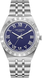 Lee Cooper שעון גברים Lee Cooper London LC08060.390 כסף עם צמיד פלדת אל-חלד ולוח כחול קלאסי