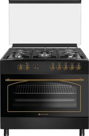 ELECTRA תנור אפייה משולב כפרי 90 ס"מ אלקטרה Electra EL9005BL - גימור שחור מט
