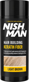 NISHMAN NISHMAN Hair Building Keratin Fiber – סיבי קרטין למילוי שיער דליל – חום בהיר