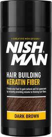 NISHMAN NISHMAN Hair Building Keratin Fiber – סיבי קרטין למילוי שיער דליל – חום כהה