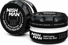 NISHMAN NISHMAN Aqua Gel Wax No.10 Black Edition – ווקס ג'ל על בסיס מים