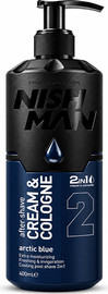NISHMAN NISHMAN אפטר שייב קרם 2 ArcticBlue